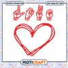I Love You Heart Hand Sign Language svg, Heart outline svg