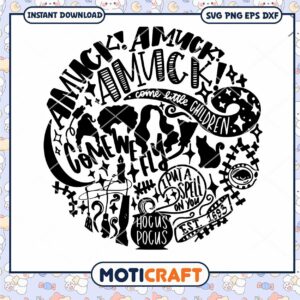 Hocus Pocus Amuck Circle Svg