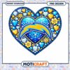 Vibrant Heart Design with Lightning Bolt Instant Download PNG Art