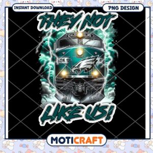 Unique They Not Like Us Train Design PNG Instant Download Art