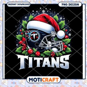 Titans Christmas Helmet PNG Design