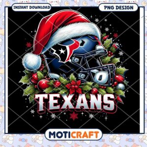 Texans Christmas Helmet PNG Design
