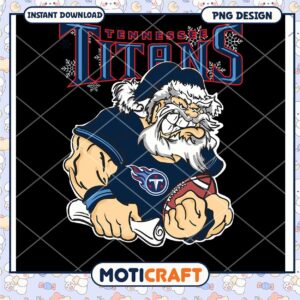 Tennessee Titans Santa PNG Design