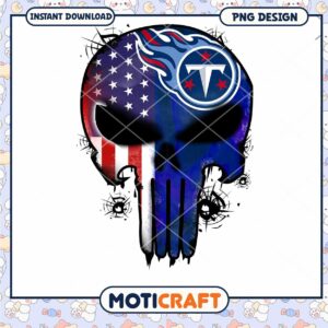 Tennessee Titans Skull Design PNG Instant Download for Fans