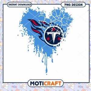 Tennessee Titans Heart PNG Design Instant Download Art Print