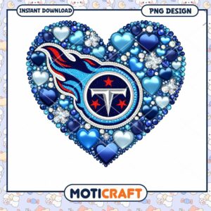 Tennessee Titans Heart PNG Design