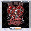 Tampa Bay Buccaneers Rhinestone Heart PNG