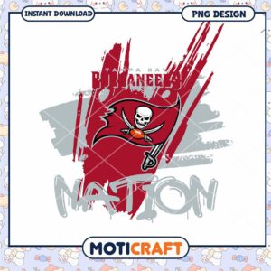 Tampa Bay Buccaneers Nation PNG Design Instant Download Art