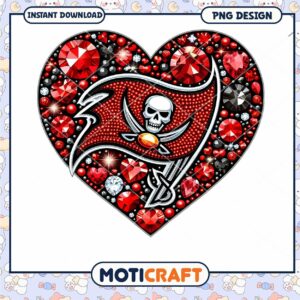 Tampa Bay Buccaneers Heart PNG Design