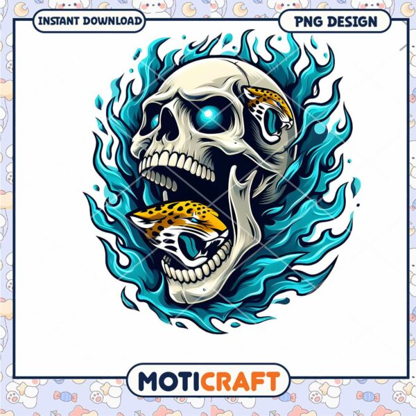 Skull and Leopard Design PNG for Unique Art and Decor Projects