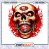 SF 49ers Skull PNG Design Instant Download