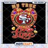 SF 49ers True Love Heart PNG Design