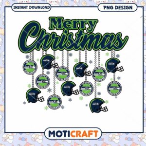 Seattle Seahawks Christmas PNG Design