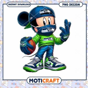 Seahawks Mickey Mouse PNG Design