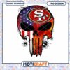 San Francisco Skull Design with American Flag Instant Download PNG