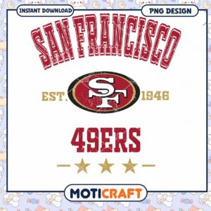 San Francisco 49ers Vintage Design Instant Download PNG Art