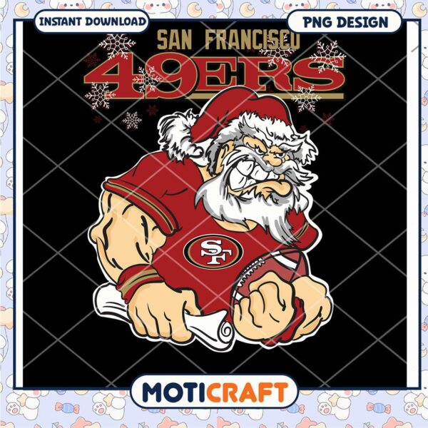 San Francisco 49ers Santa PNG Design