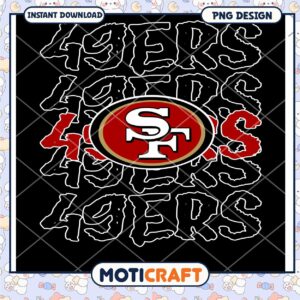 San Francisco 49ers PNG Design for Instant Download Graphic Art