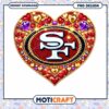 San Francisco 49ers Heart PNG Design