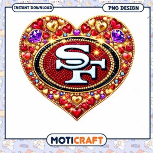 San Francisco 49ers Heart PNG Design