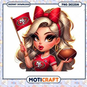 San Francisco 49ers Girl PNG Sublimation