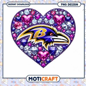 Ravens Heart PNG Sublimation Design