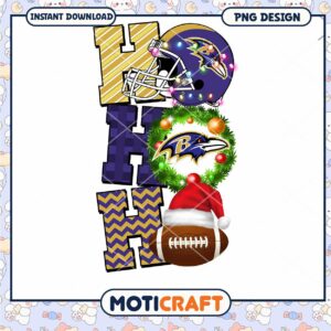 Ravens Christmas PNG Sublimation Design