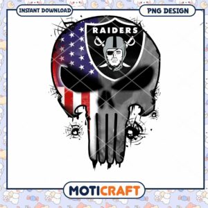 Raiders Punisher Skull PNG Design