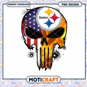 Pittsburgh Steelers Punisher Skull PNG