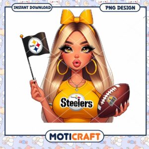 Pittsburgh Steelers Girl PNG Sublimation