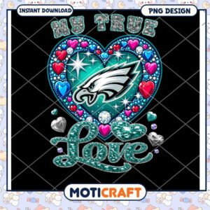 Philadelphia Eagles True Love PNG Design