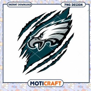 Philadelphia Eagles Torn Image Design Instant Download PNG File