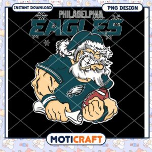 Philadelphia Eagles Santa PNG