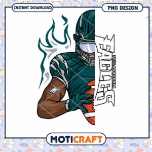 Philadelphia Eagles PNG Football Player Design