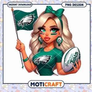 Philadelphia Eagles Girl PNG Sublimation
