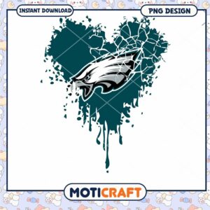Philadelphia Eagles Heart PNG Design