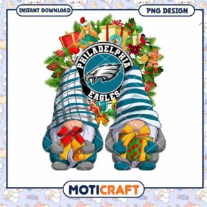 Philadelphia Eagles Christmas Gnomes PNG
