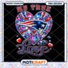 Patriots Rhinestone Heart PNG Design 2 Patriots Rhinestone Heart PNG Design