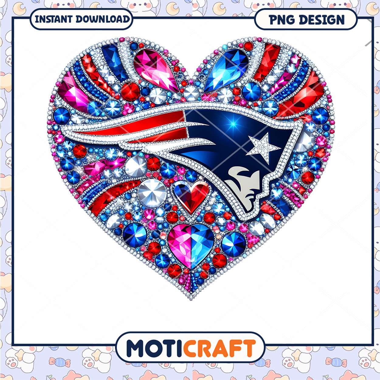 Patriots Heart PNG Design Instant Download Patriots Heart PNG Design Instant Download