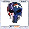 Patriotic Denver Broncos Punisher Skull PNG