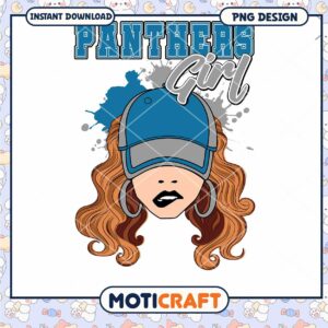Panthers Girl PNG Sublimation Design