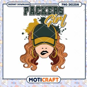 Packers Girl PNG Sublimation Design