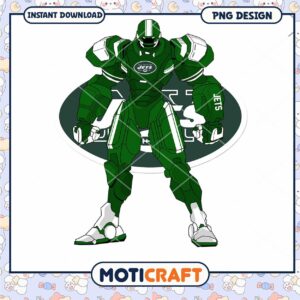 NY Jets Robot PNG Design Instant Download