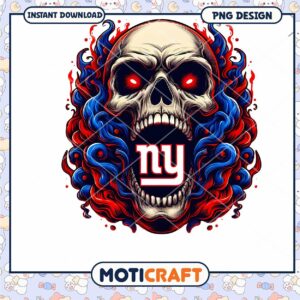 NY Giants Skull PNG Sublimation Design
