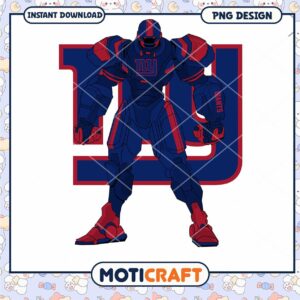NY Giants Robot PNG Sublimation Design
