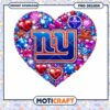 NY Giants Heart Jewelry PNG Design Instant Download for Fans