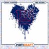 NY Giants Cracked Heart PNG Design 1 NY Giants Cracked Heart PNG Design