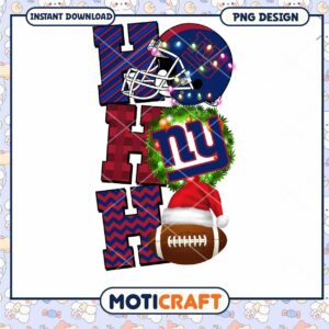NY Giants Christmas PNG Sublimation