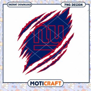 NY Giants Claw PNG Design Instant Download