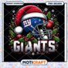 NY Giants Christmas Helmet PNG Design